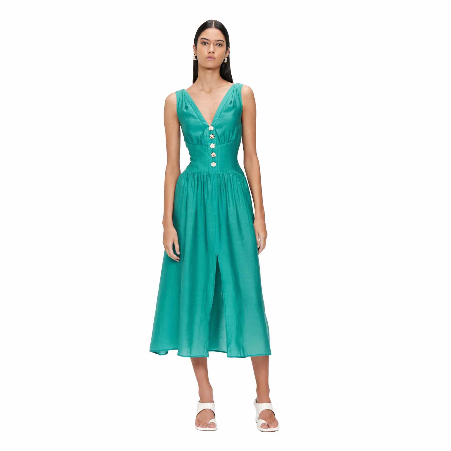 Veronika Maine Washed Tencel Midi Dress